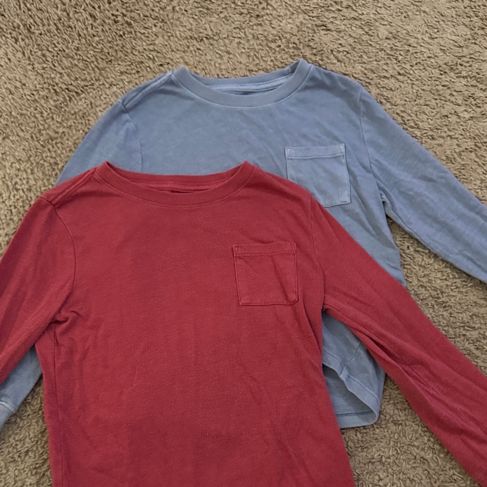 Cat & Jack Long Sleeve Tees - Red and Blue